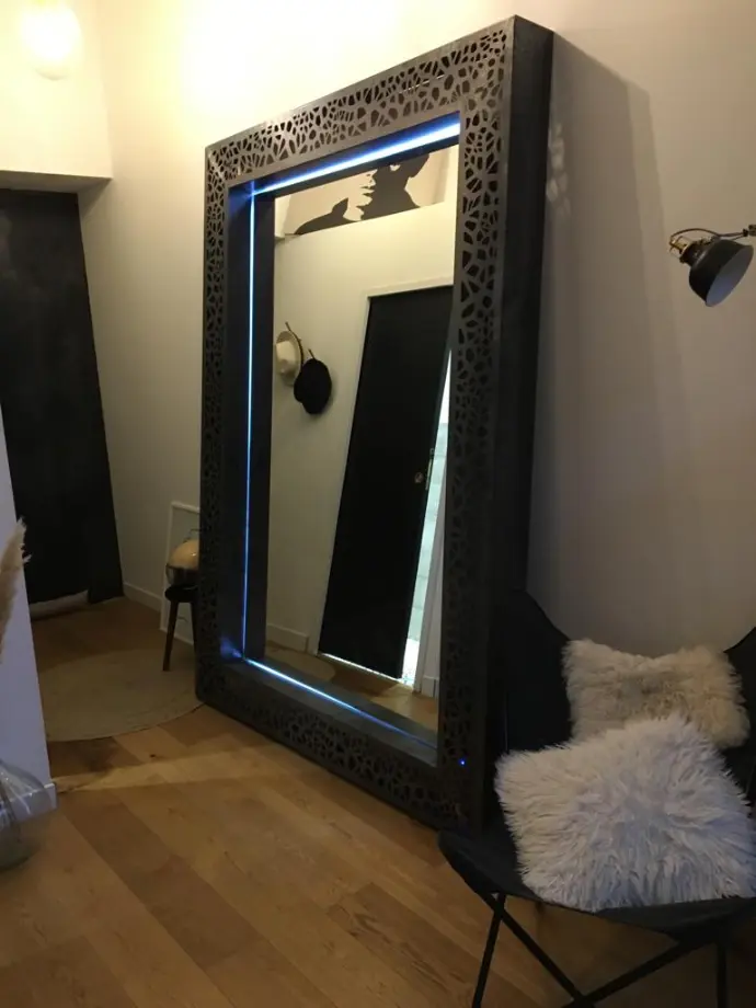 Miroir acier